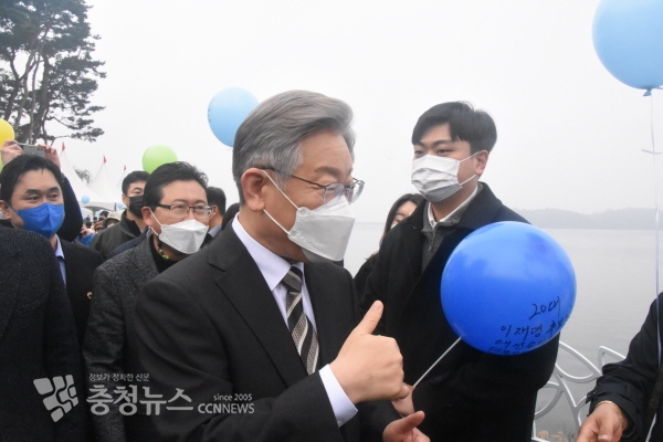 이재명 후보 논산 방문 모습