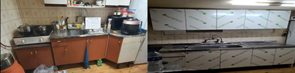 그린주거튼튼행복플러스(싱크대 교체 전후 모습)