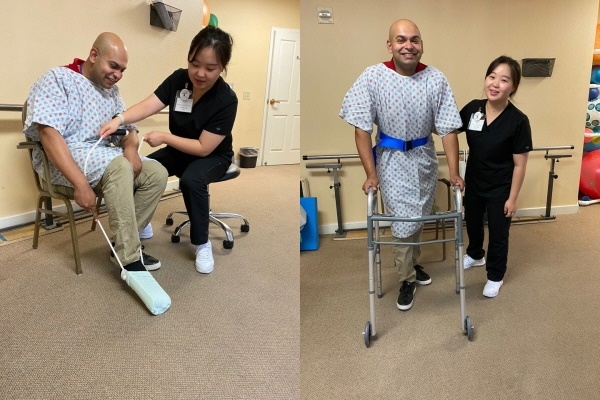 작업치료학과를 졸업한 최고은 씨는 2019년 10월 미국작업치료사 면허를 취득하고 2020년 미국 캘리포니아 오로빌의 전문요양시설(Skilled nursing facility)에 취업했다.