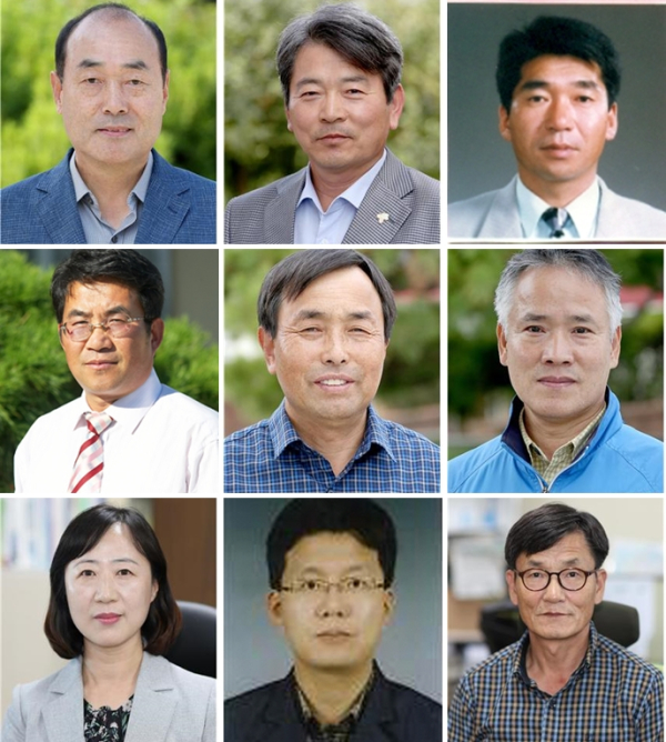 사진 상단 왼쪽부터 김종식, 김선철, 안재순 / 중단 왼쪽부터 김종범, 김규식, 여운기 / 하단 왼쪽부터 문희정, 백성권, 이재형.