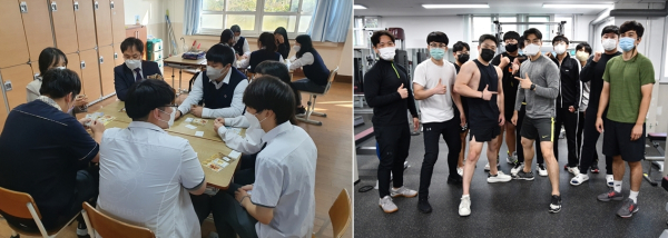 #GMB동아리(왼쪽)와 득근두근 동아리