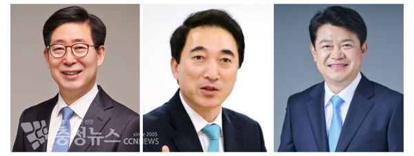 왼쪽부터 양승조, 박수현, 복기왕