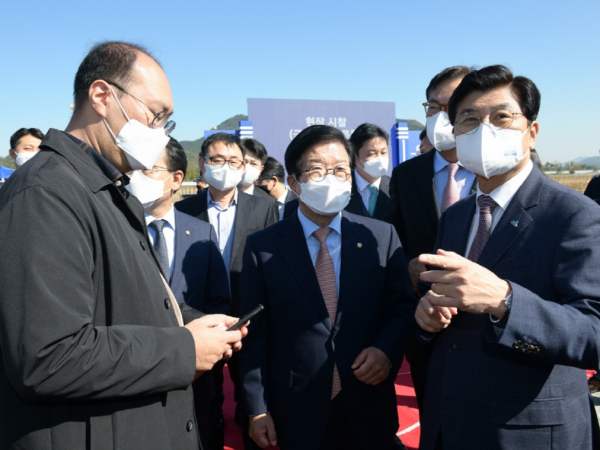 국회의장-여야 원내대표, 국회세종의사당 예정부지 현장부지 방문