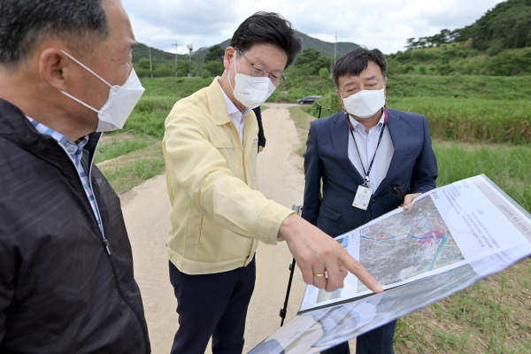 지난해 8월 죽당지구 현장점검 당시 사진