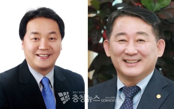 (좌측부터) 이선용 서구의회 의장, 서철모 전 대전시 행정부시장.