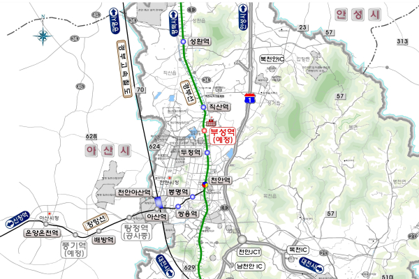 수도권전철 부성역 위치