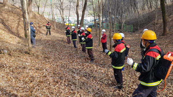 산불감시원의 활동 모습