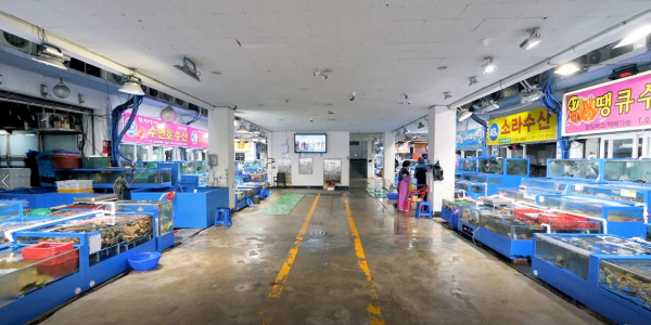 대천항 수산시장 전경