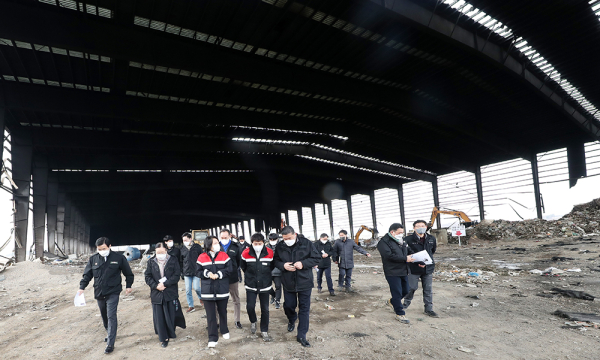 양대동 환경종합타운 화재 현장 방문 모습