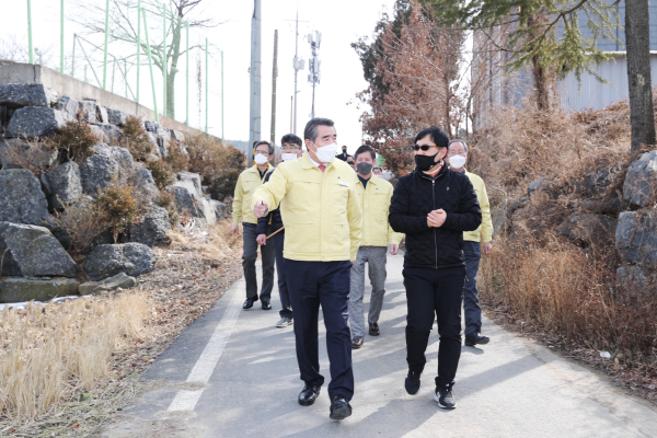 김동일 보령시장 시민소통 행정실천 사업현장 방문 모습