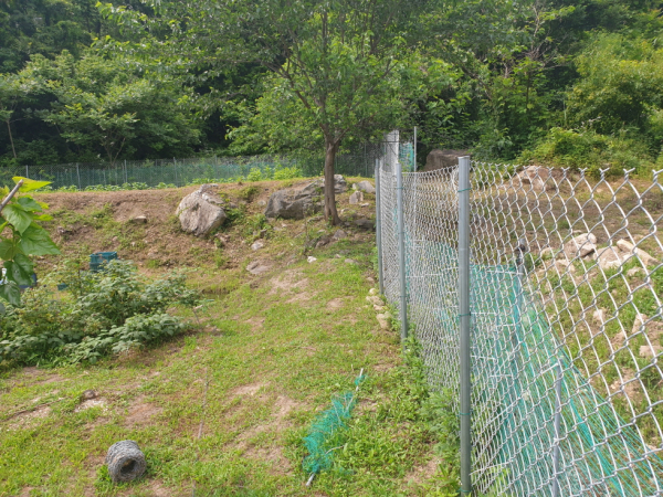 야생동물 피해예방시설 설치 모습