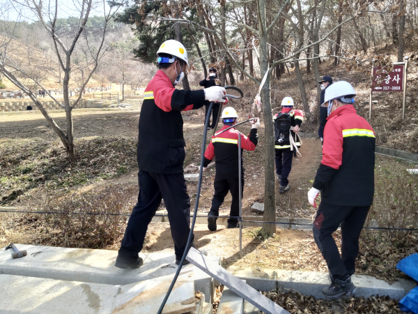 산불 모의훈련 모습