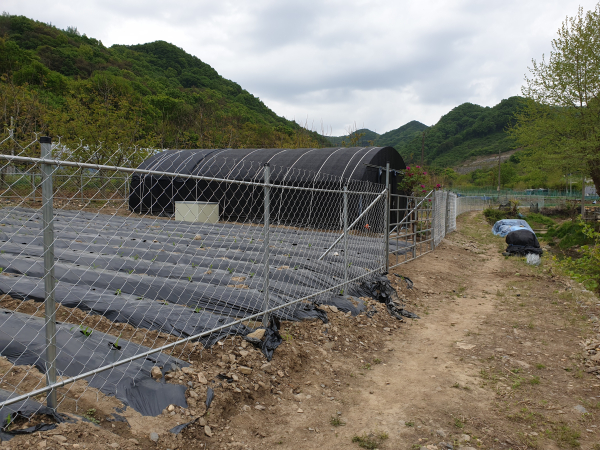 야생동물 피해예방시설 설치 모습