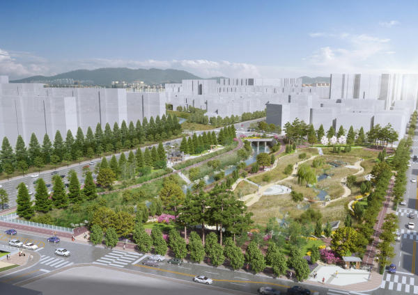 물총새공원 도시 바람길 숲 조감도