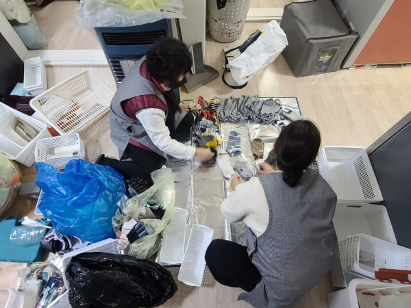 정리수납 서비스 제공 장면