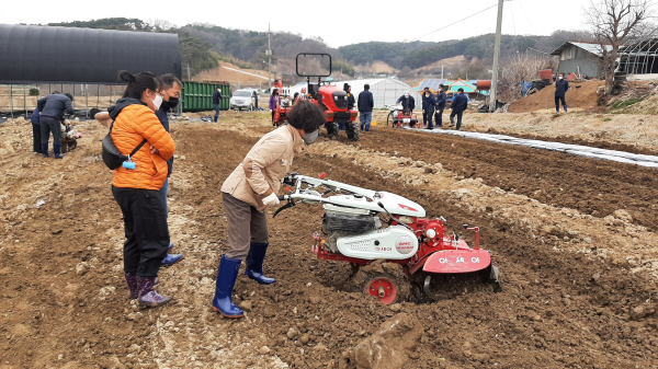 농업기계 관리기 안전사용 교육 실시 모습