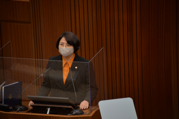 5분 발언 하는 손현옥 세종시의회 의원