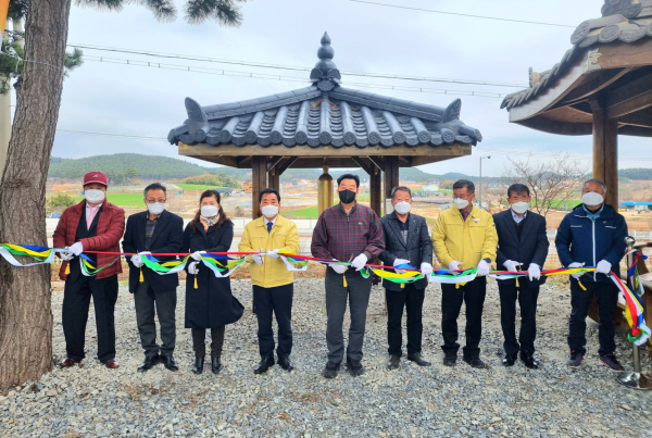 31일 소원면 시목2리서 열린 마을종 준공식 모습