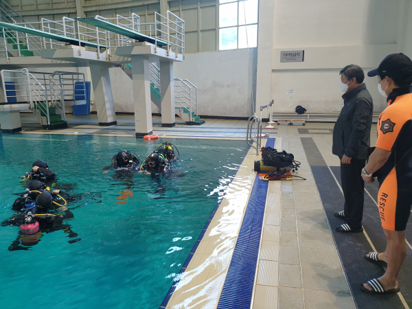 인명구조사 자격취득 특별훈련 진행장면