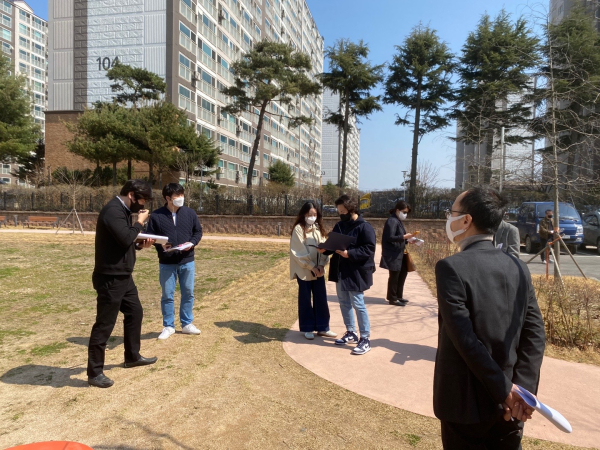 지난 4일 개최된 송악다목적체육관 현장 설명회 사진