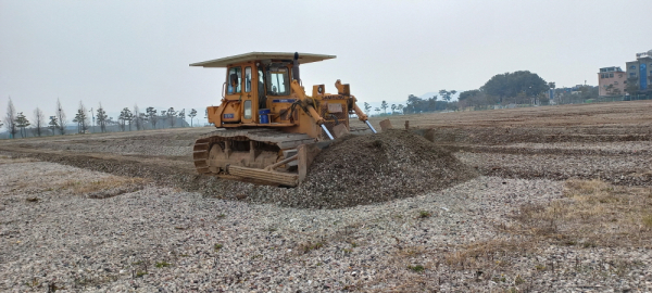 2022 보령해양머드박람회조직위원회가 5일 박람회장 기반조성공사를 시작했다.