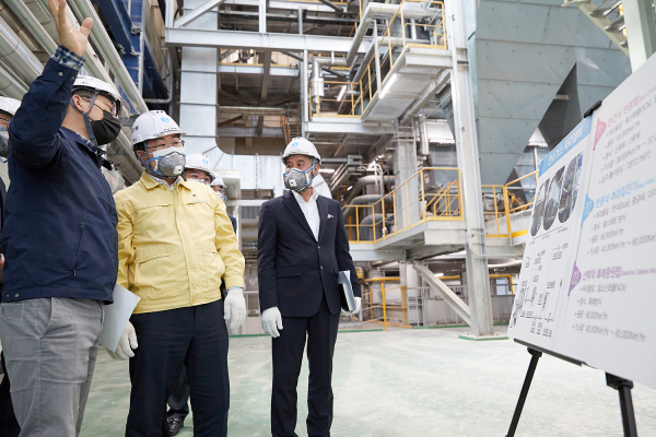 시설관리공단 현장에 방문한 오세현 아산시장