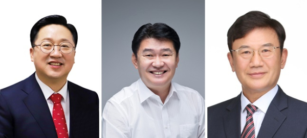 국민의힘 대전시장 경선 후보자. (왼쪽부터) 이장우, 정용기, 정상철 예비후보