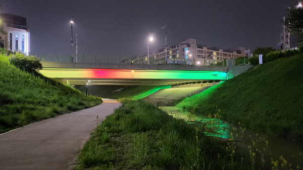 불당천 (서당교)야간 광경