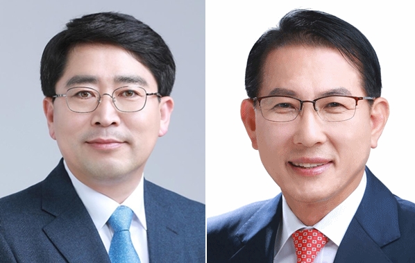 왼쪽부터 민주당 맹정호, 국민의힘 이완섭 서산시장 예비후보