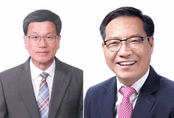 왼쪽부터 민주당 김돈곤, 국민의힘 유흥수 청양군수 예비후보
