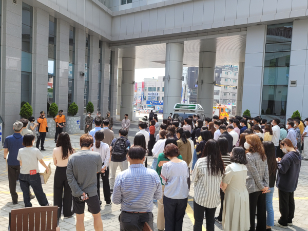 13일 행정복합타운 소방 합동훈련 실시 모습
