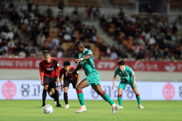 대전하나시티즌 경남전 레안드로 선수 모습