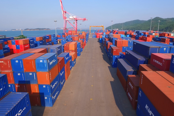 서산 대산항 컨테이너