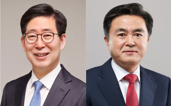 좌로부터 양승조(더불어민주당), 김태흠(국민의힘) 충남도지사 후보자