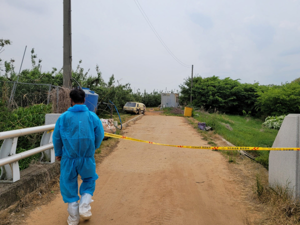 과수화상병 발생 현장 사진