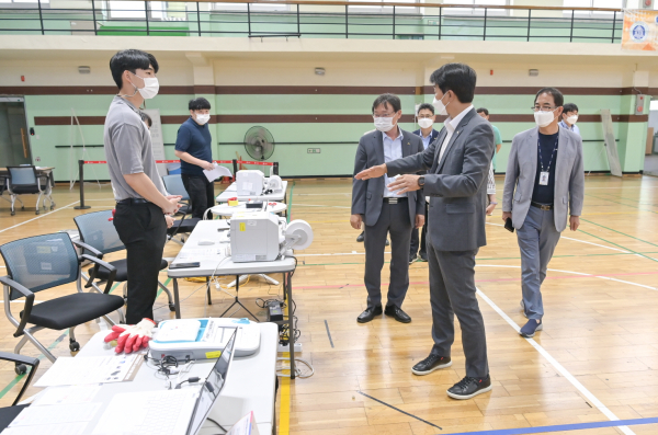 공주시 이순종 부시장, 지방선거 사전투표소 현장 점검