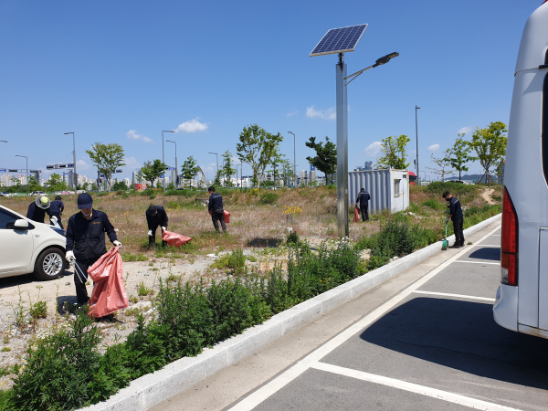 쓰담달리기 캠페인 진행 모습