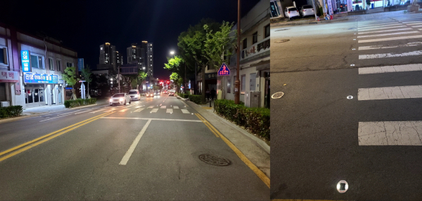 비신호교차로에 설치된 LED 도로표지병