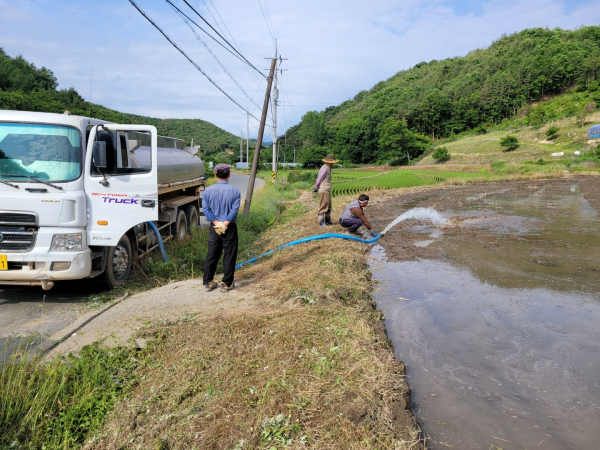 가뭄대비 농업용수 공급/청양군 제공