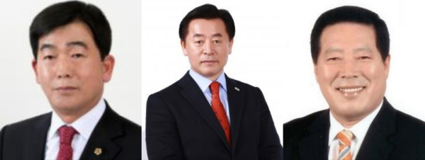 왼쪽부터 김석곤, 이종화, 조길연 당선인
