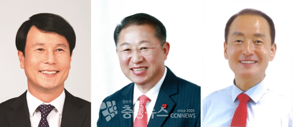 9대 대전시의회 전반기 의장 후보군. (왼쪽부터) 이상래, 이한영, 박종선 대전시의원 당선인
