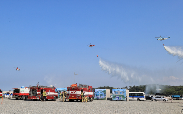 지난 16일,  ‘2022년 재난 대비 안전충남훈련’을 석문면 장고항리에서 실시 모습
