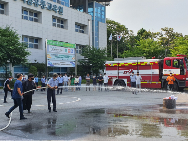 농식품유통교육원 옥내 소화전 작동 훈련