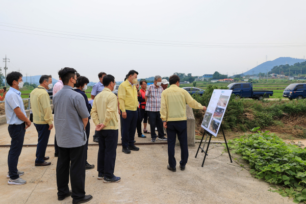 오성환 당진시장, 집중호우 피해지역 현장 방문 사진