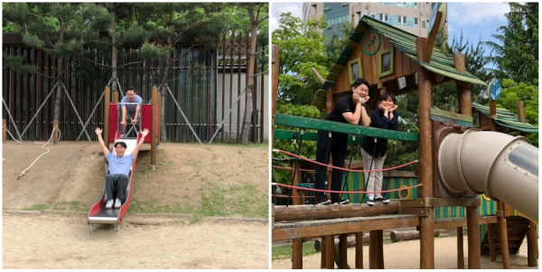 대전교통공사 블로그 “90년대생이 떴다” 시청역 편에서 시민들이 가족과 함께 즐길      수  있는 대전시청 생태놀이터를 소개하고 있다.