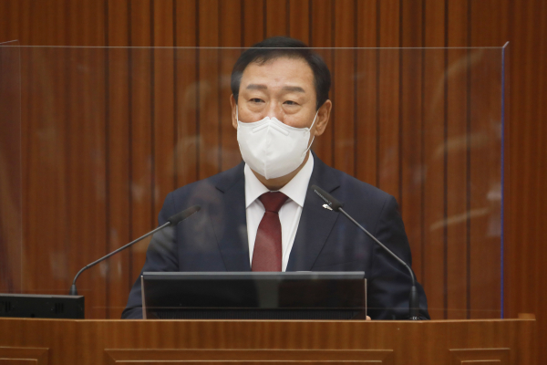 시정연설 하는 최민호 세종시장