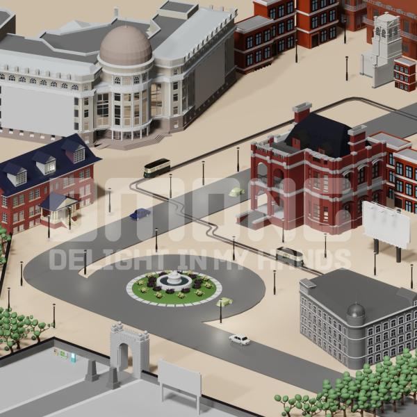 메타버스 플랫폼인 젭(ZEB)에 구축된 디몽월드 전경.