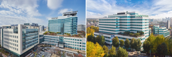 [좌부터] 대전을지대학교병원, 노원을지대학교병원