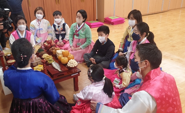 전통세시풍속 체험교실 모습