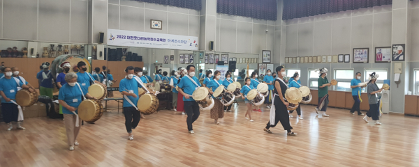 2022 대전웃다리농악전수교육관 하계전수마당 진행 모습